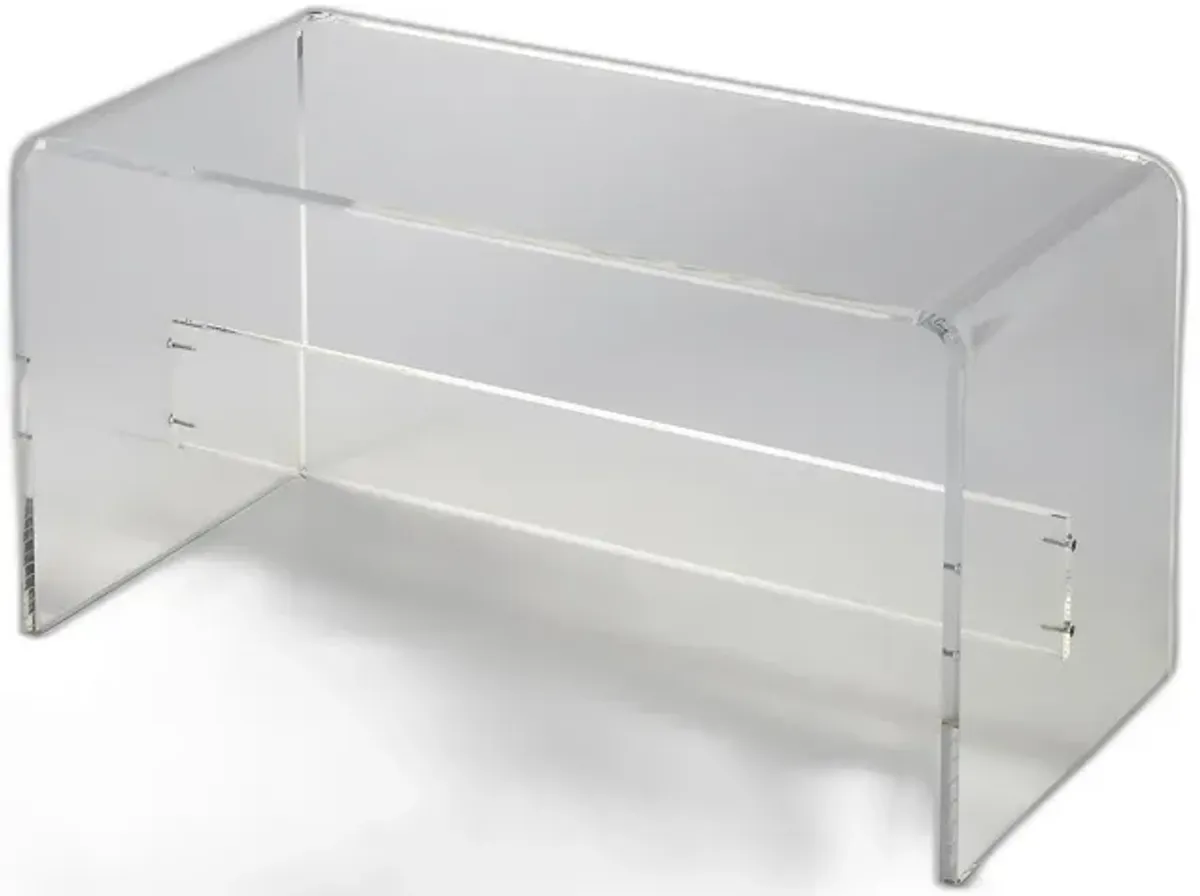 Modern Chic Acrylic Bench - Clear