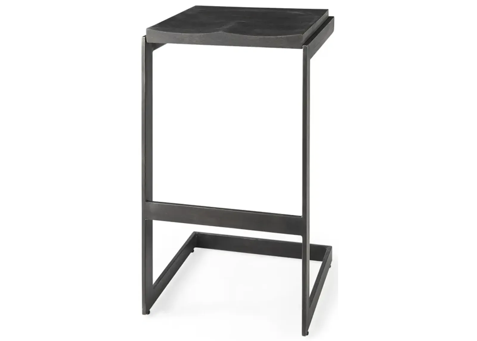 Solid Wood Backless Bar Height Bar Chair - Black