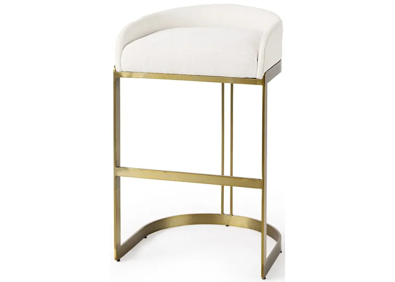 Low Back Bar Chair - White Nickel