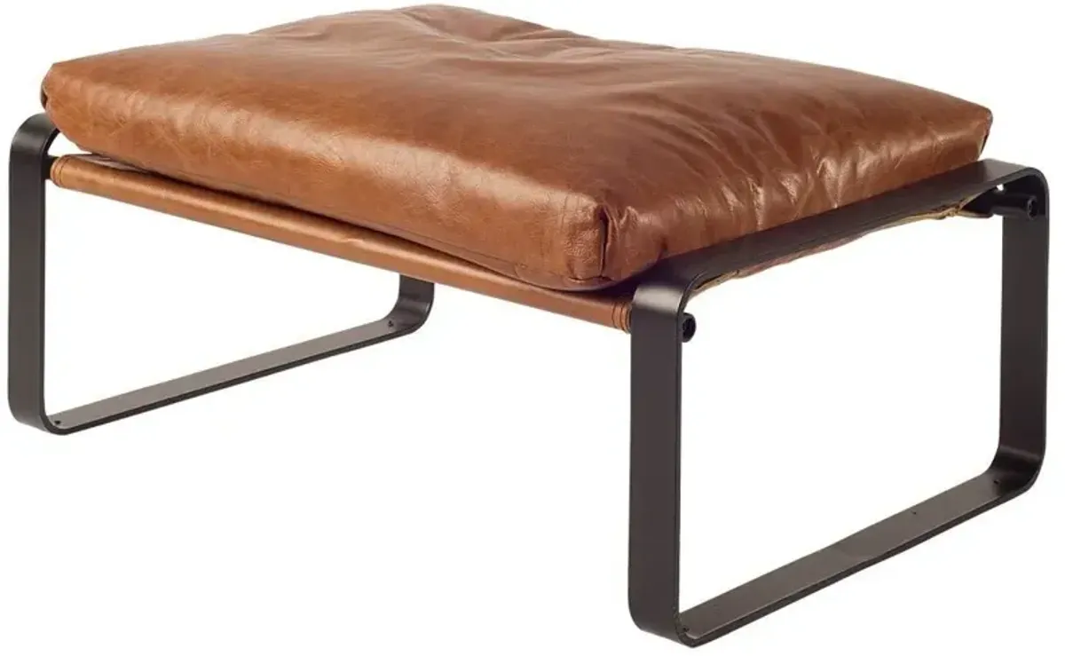 Ottoman Faux Leather - Brown