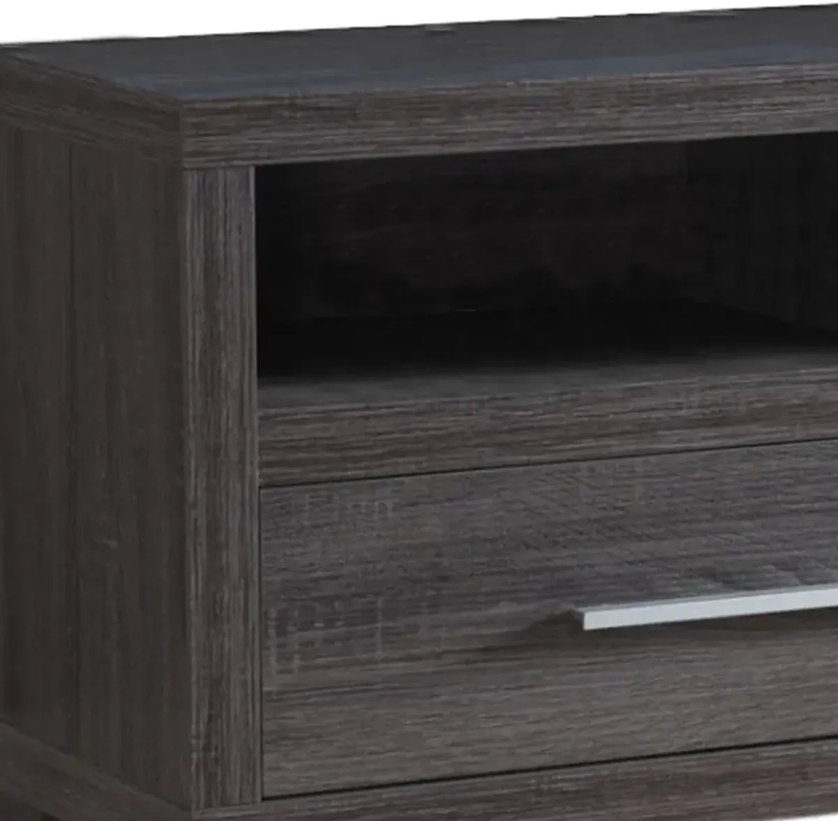 Cabinet Enclosed Storage TV Stand - Gray