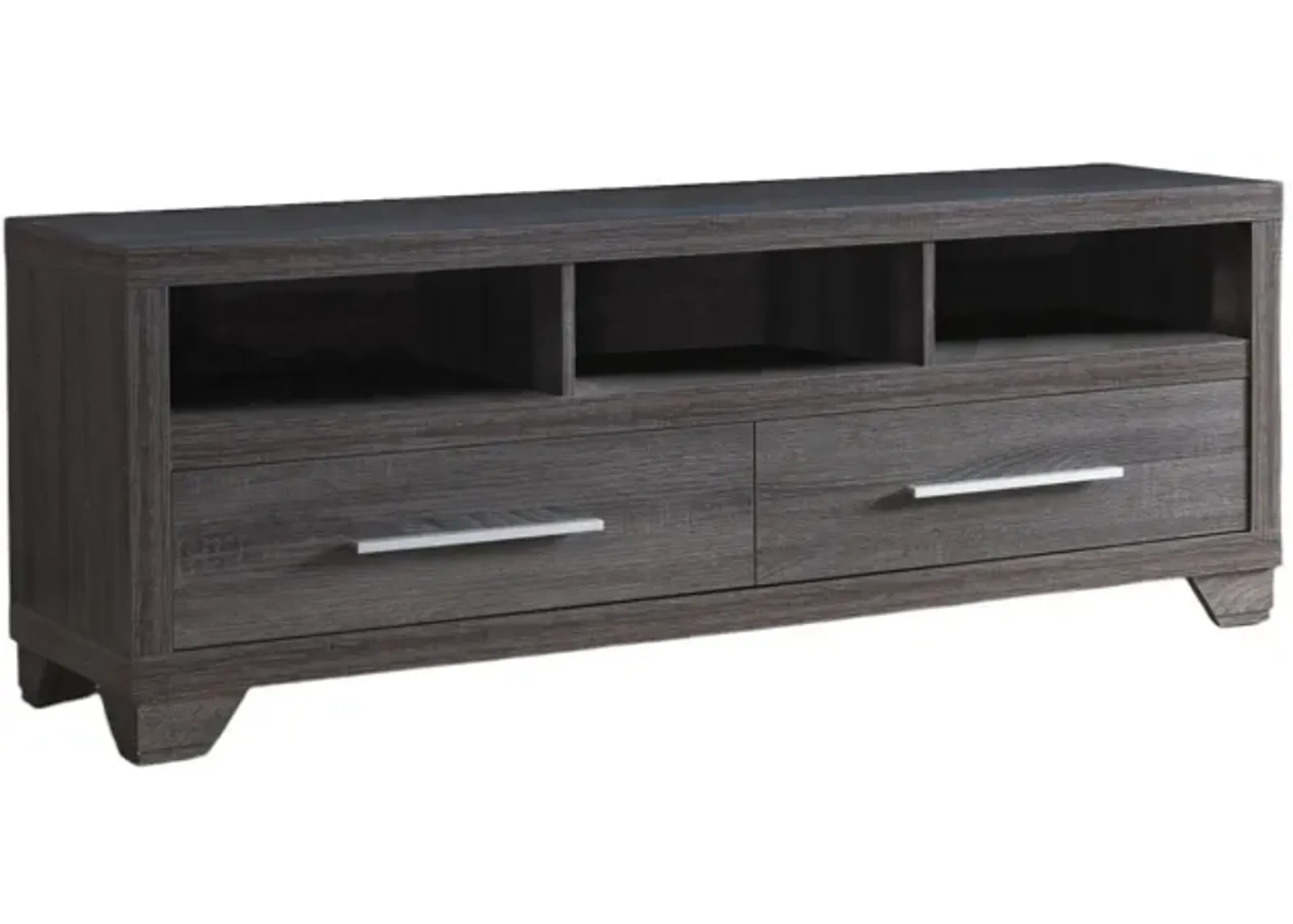 Cabinet Enclosed Storage TV Stand - Gray