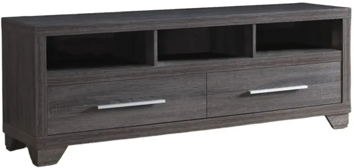 Cabinet Enclosed Storage TV Stand - Gray