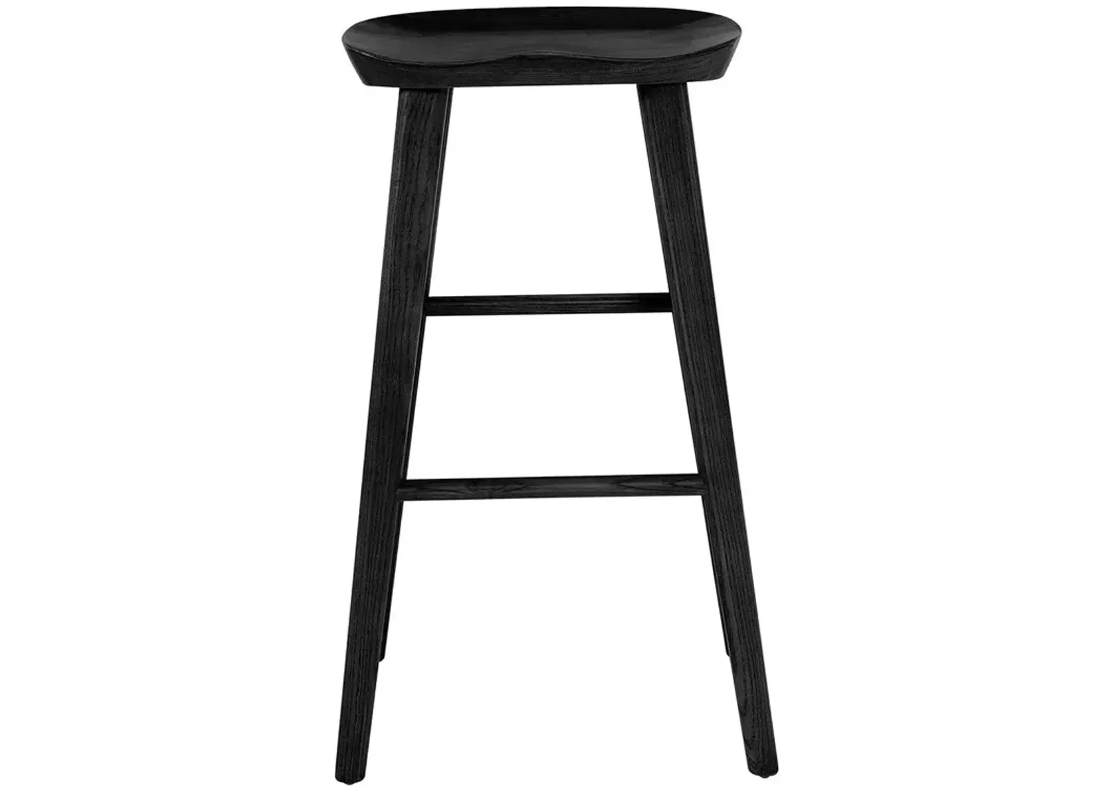 Backless Bar Height Bar Chair - Black