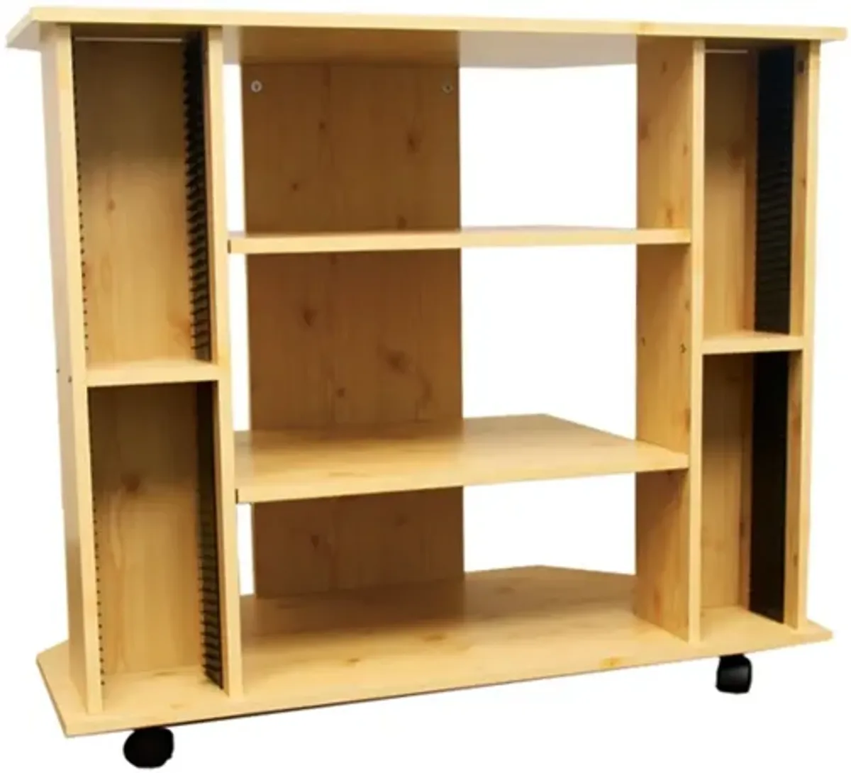 Open Shelving TV Stand - Wood Brown