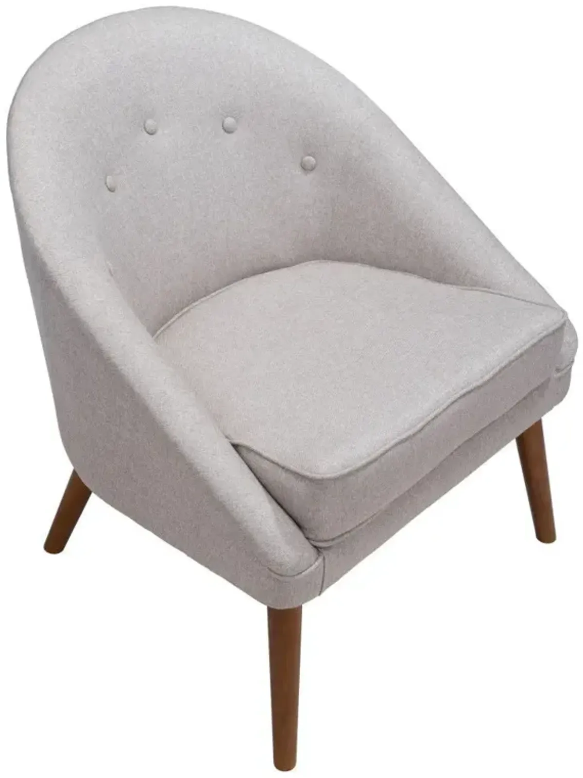 Wooden Deep Chair - Light Gray