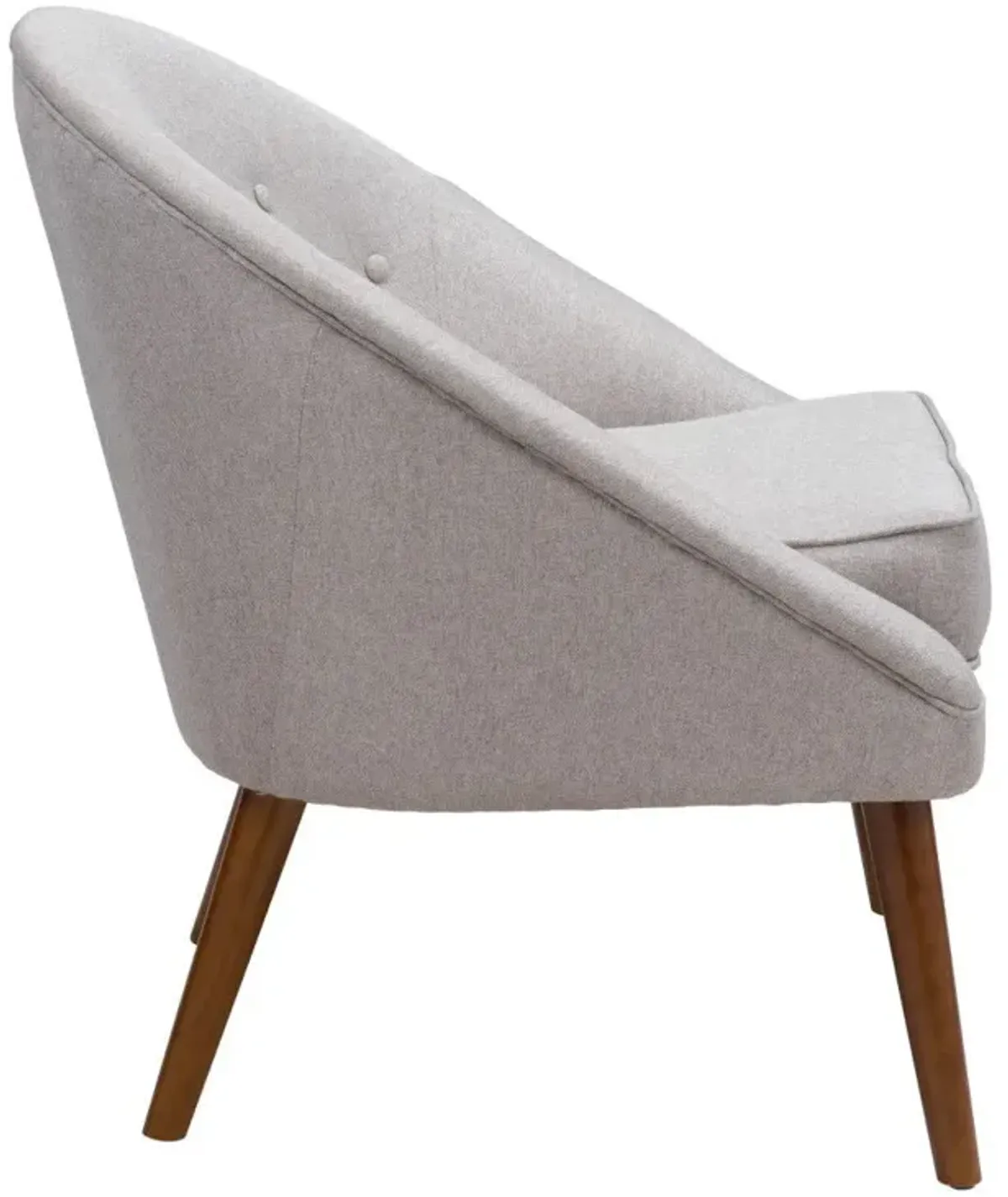 Wooden Deep Chair - Light Gray