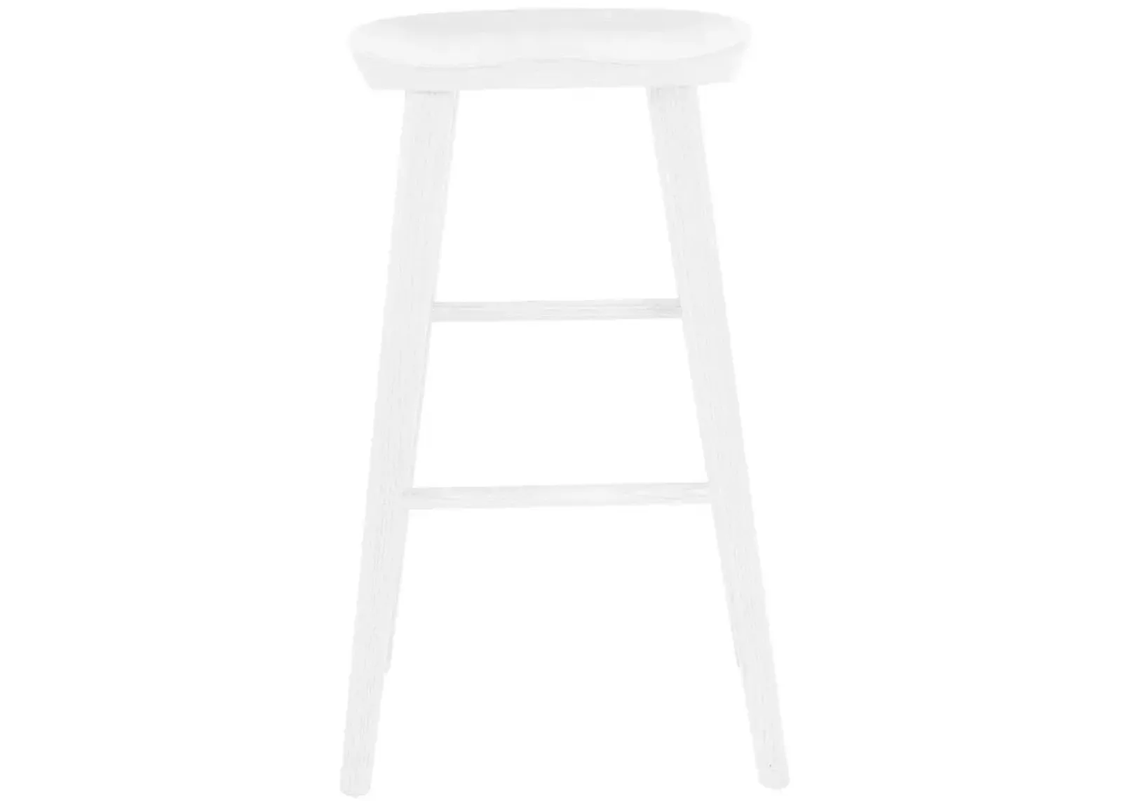 Backless Bar Height Bar Chair - White