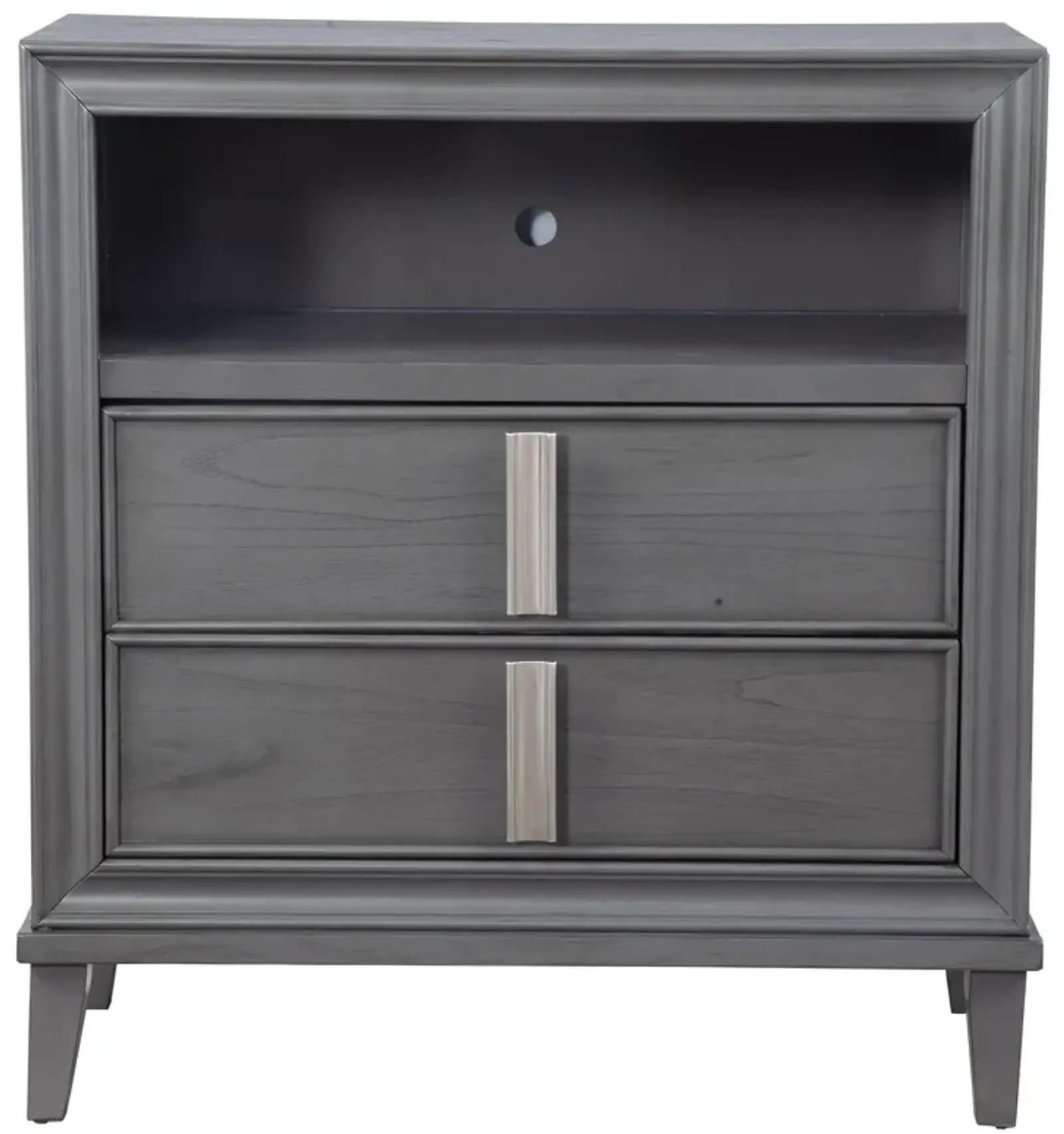 Pine Poplar Solids With Mindy And Veneer Open Shelving TV Stand - Gray