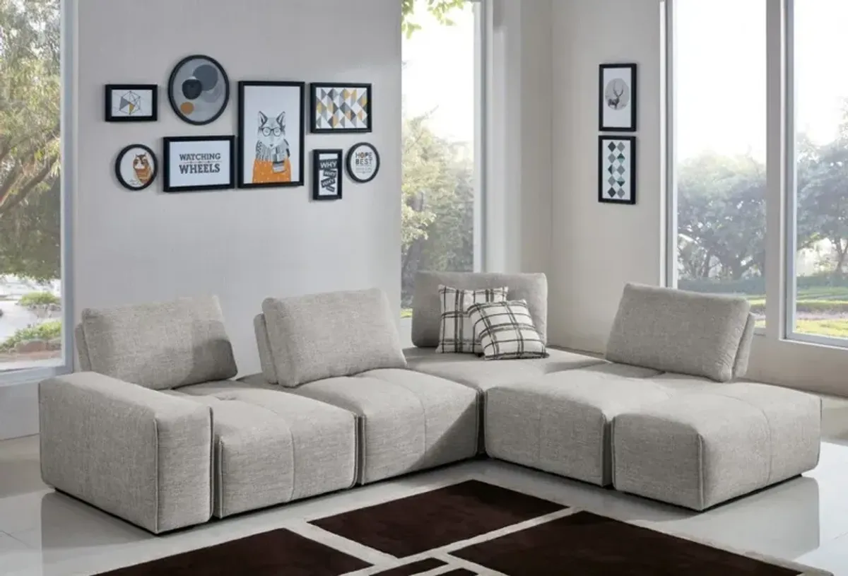 Modular L Shaped Six Piece Corner Sectional - Gray