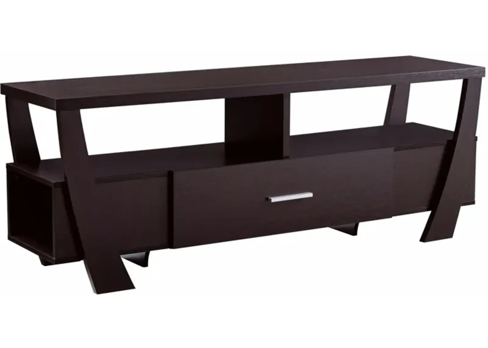 Particle Board And Mdf Cabinet Enclosed Storage TV Stand - Dark Brown