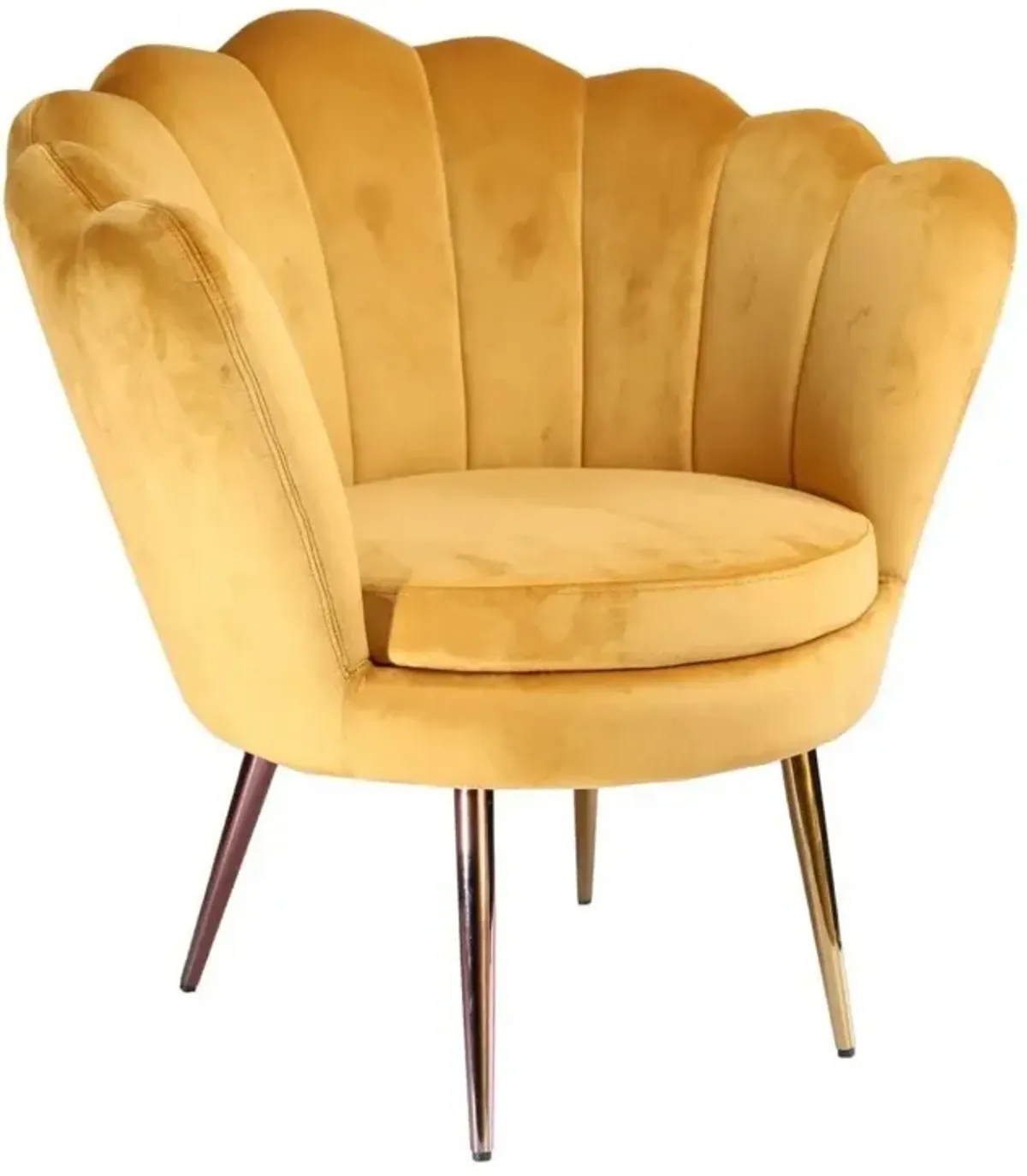 Modern Seashell Accent Chair - Golden