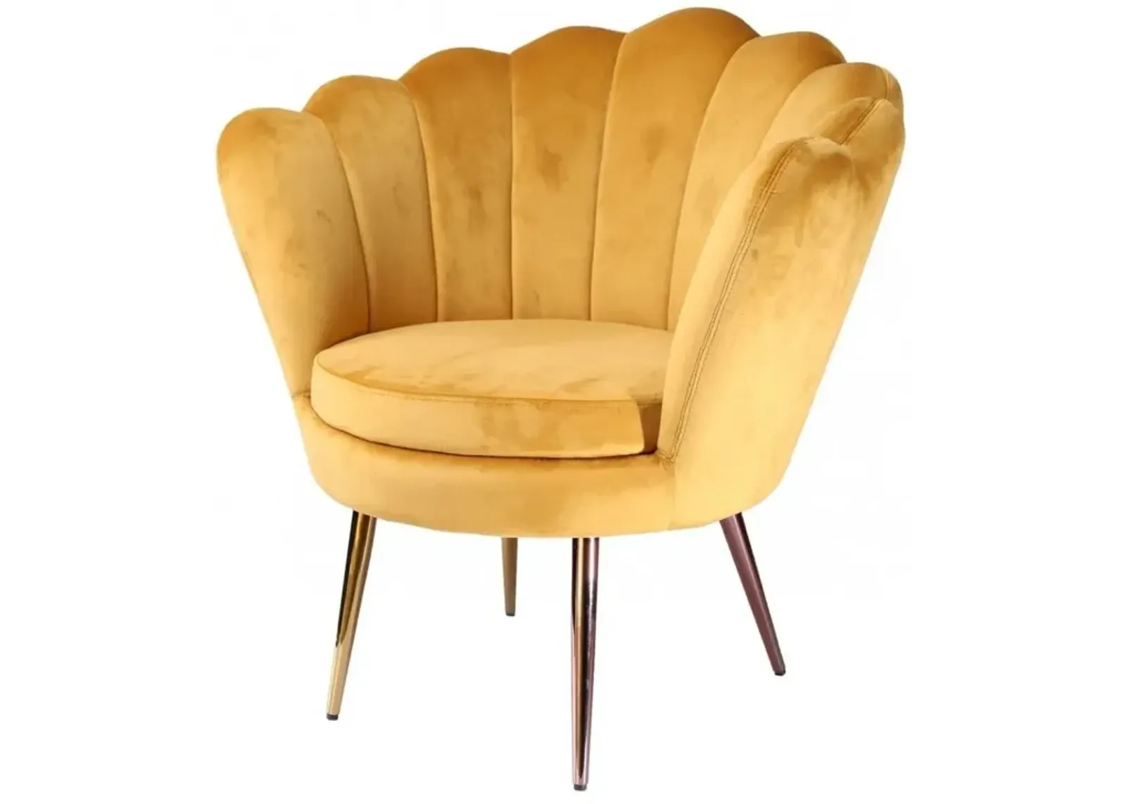 Modern Seashell Accent Chair - Golden