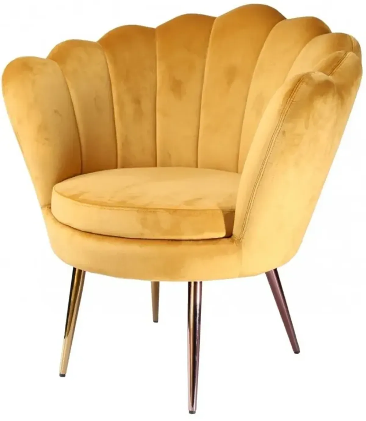 Modern Seashell Accent Chair - Golden