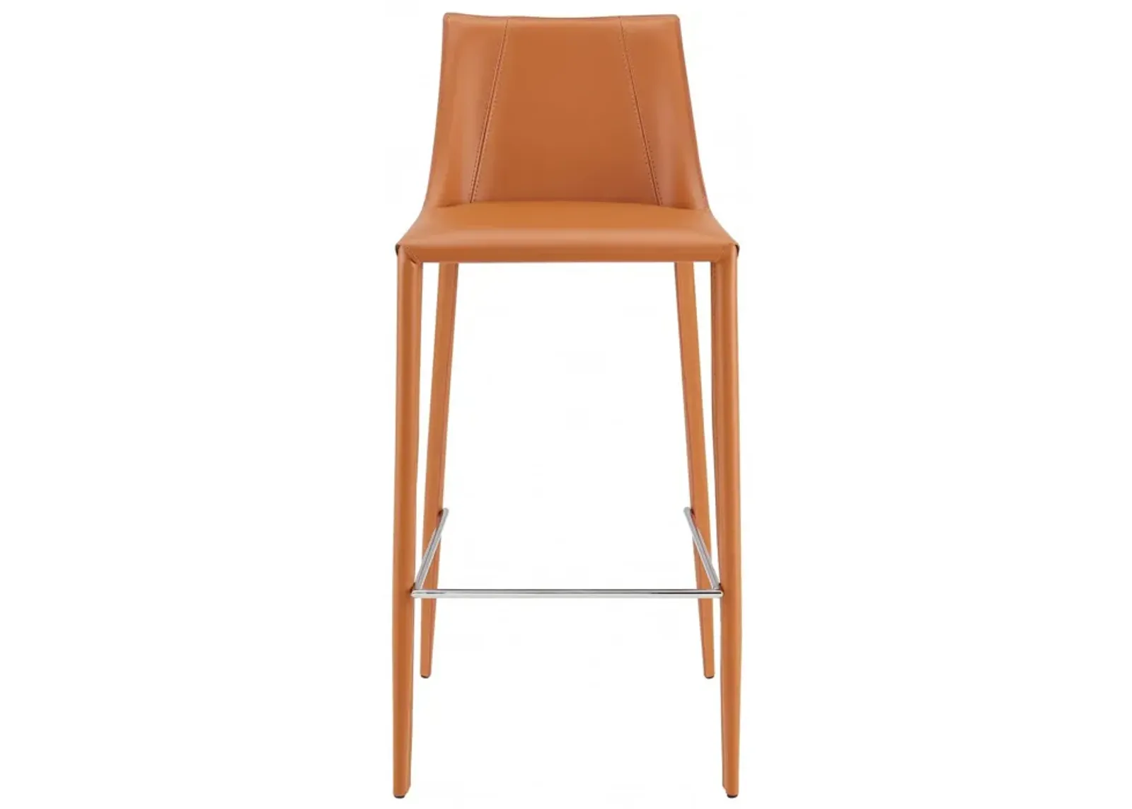 Steel Low Back Bar Height Bar Chair - Terra Cotta