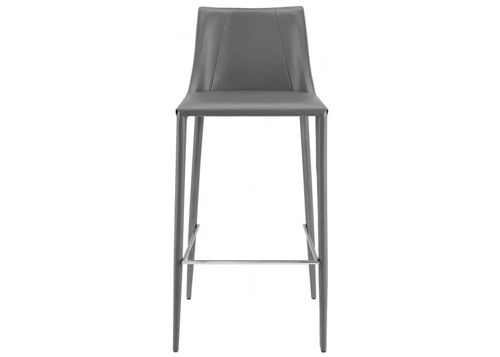 Steel Low Back Bar Height Bar Chair - Gray