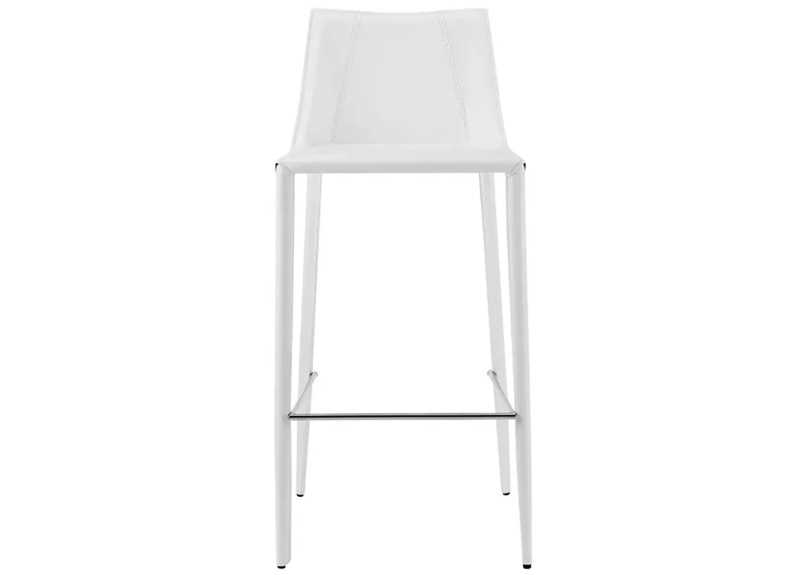 Steel Low Back Bar Height Bar Chair - White