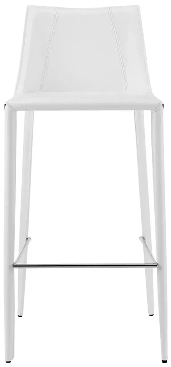 Steel Low Back Bar Height Bar Chair - White