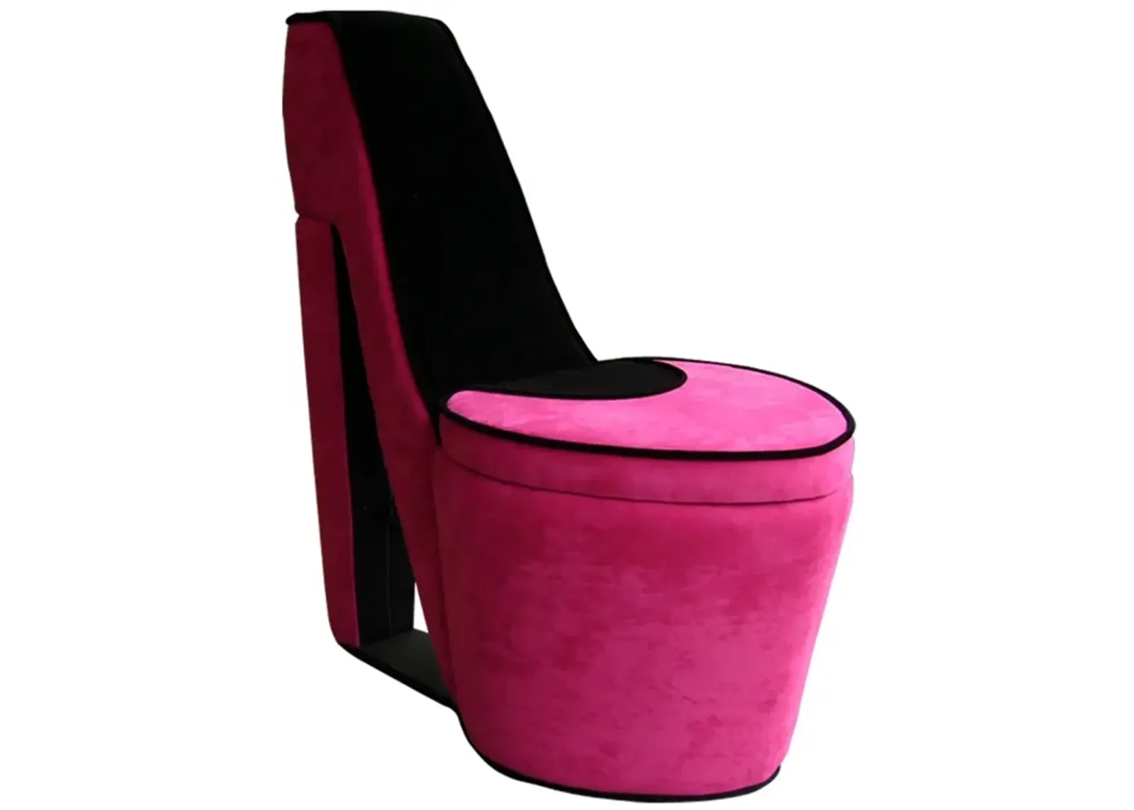 Faux Suede Side Chair - Pink