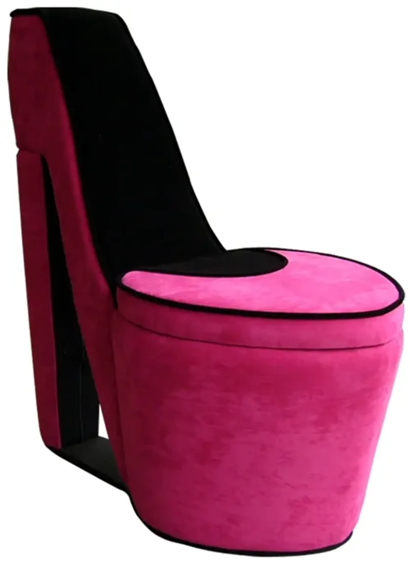 Faux Suede Side Chair - Pink