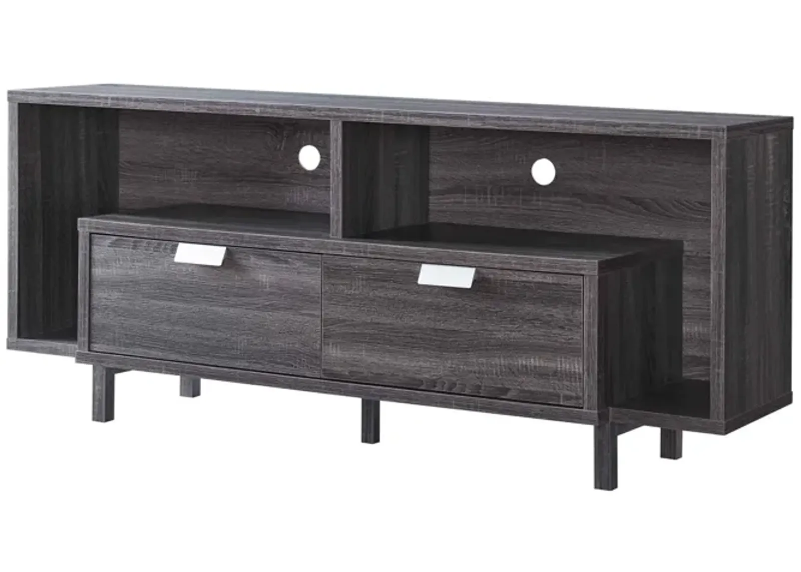 Particle Board And Cabinet Enclosed Storage TV Stand - Ash Gray