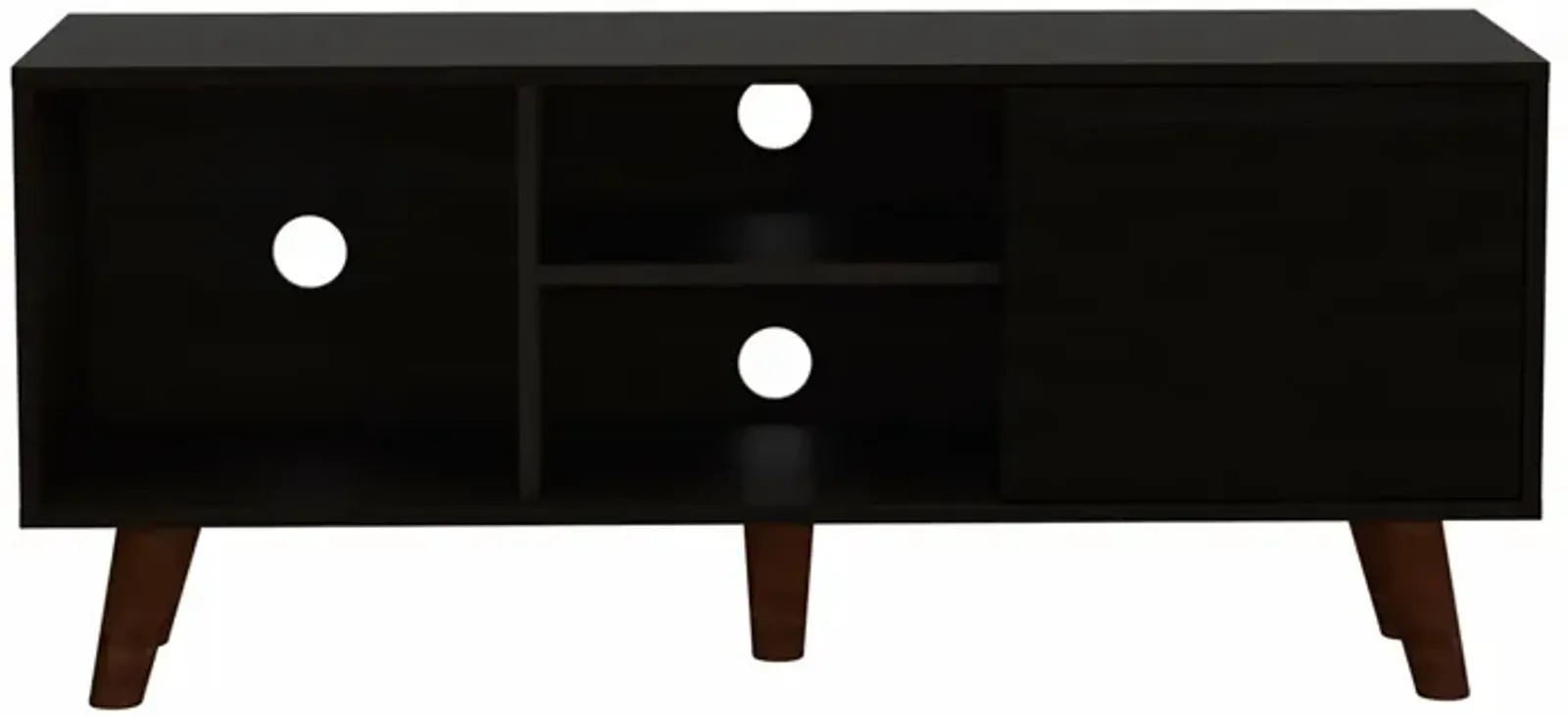 Particle Board Open Shelving TV Stand - Black