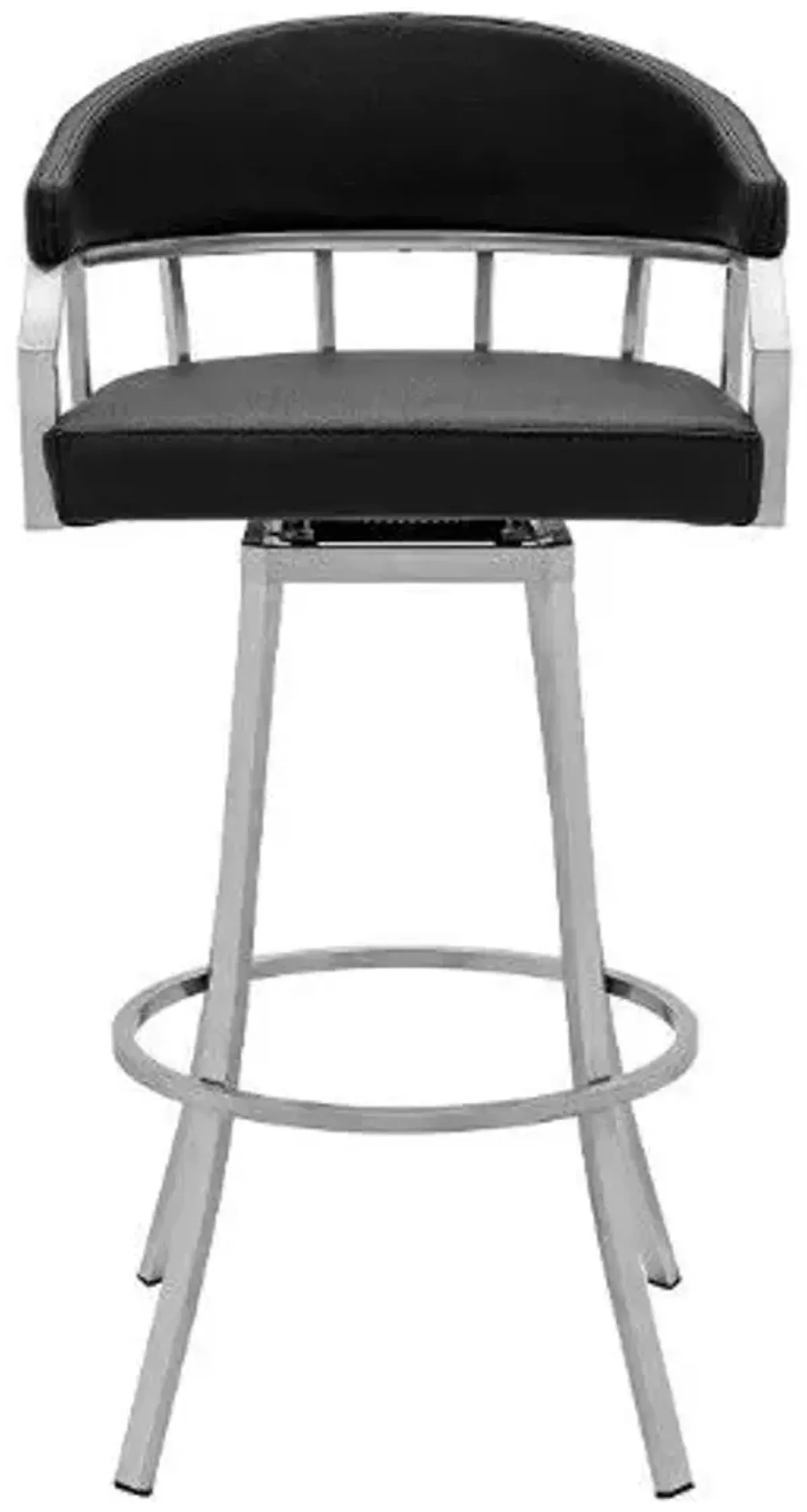 Low Back Bar Height Bar Chair - Black / Silver