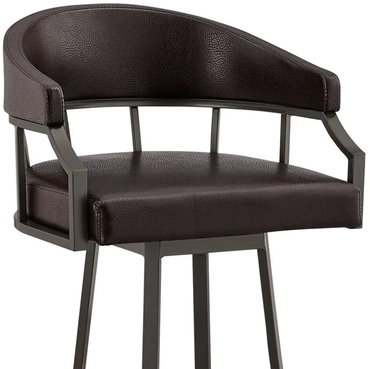 36" Swivel Low Back Counter Height Bar Chair - Brown