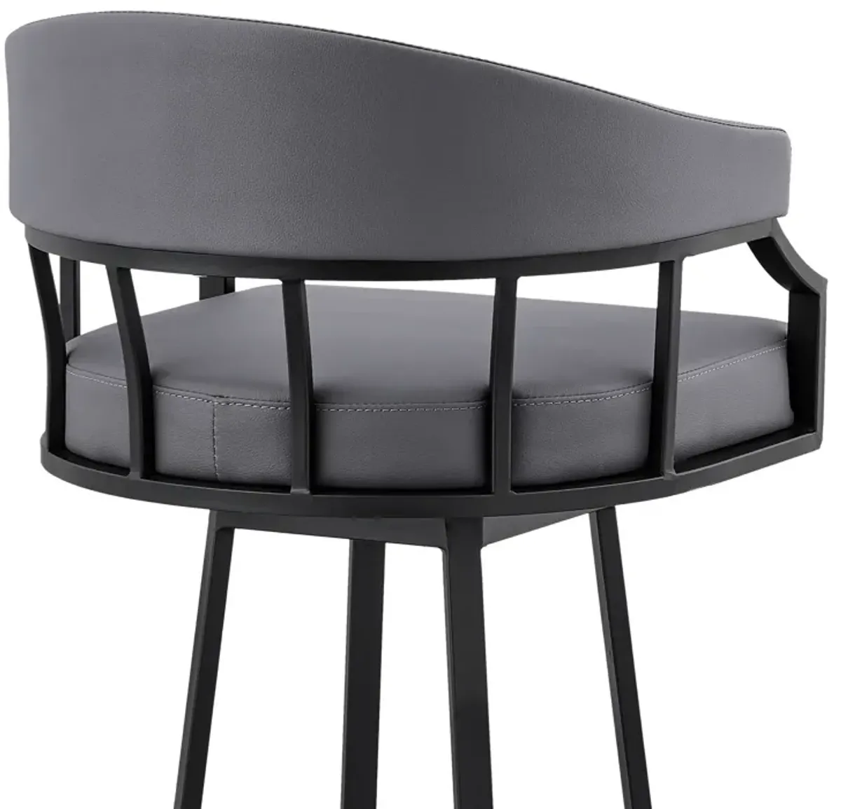 Steel Swivel Low Back Counter Height Bar Chair - Slate Gray / Black