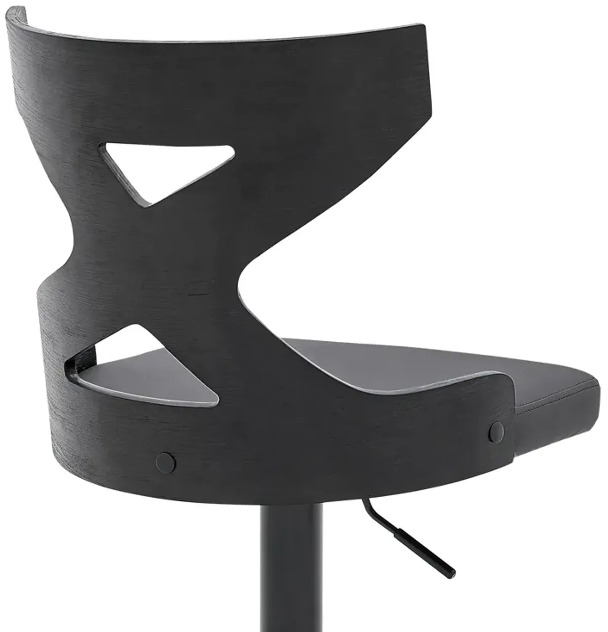 Swivel Backless Adjustable Height Bar Chair - Gray / Black