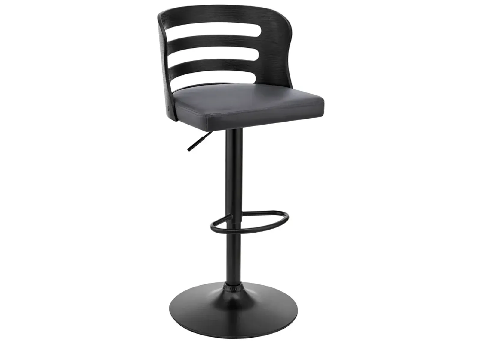 44" Swivel Adjustable Height Bar Chair - Gray / Black