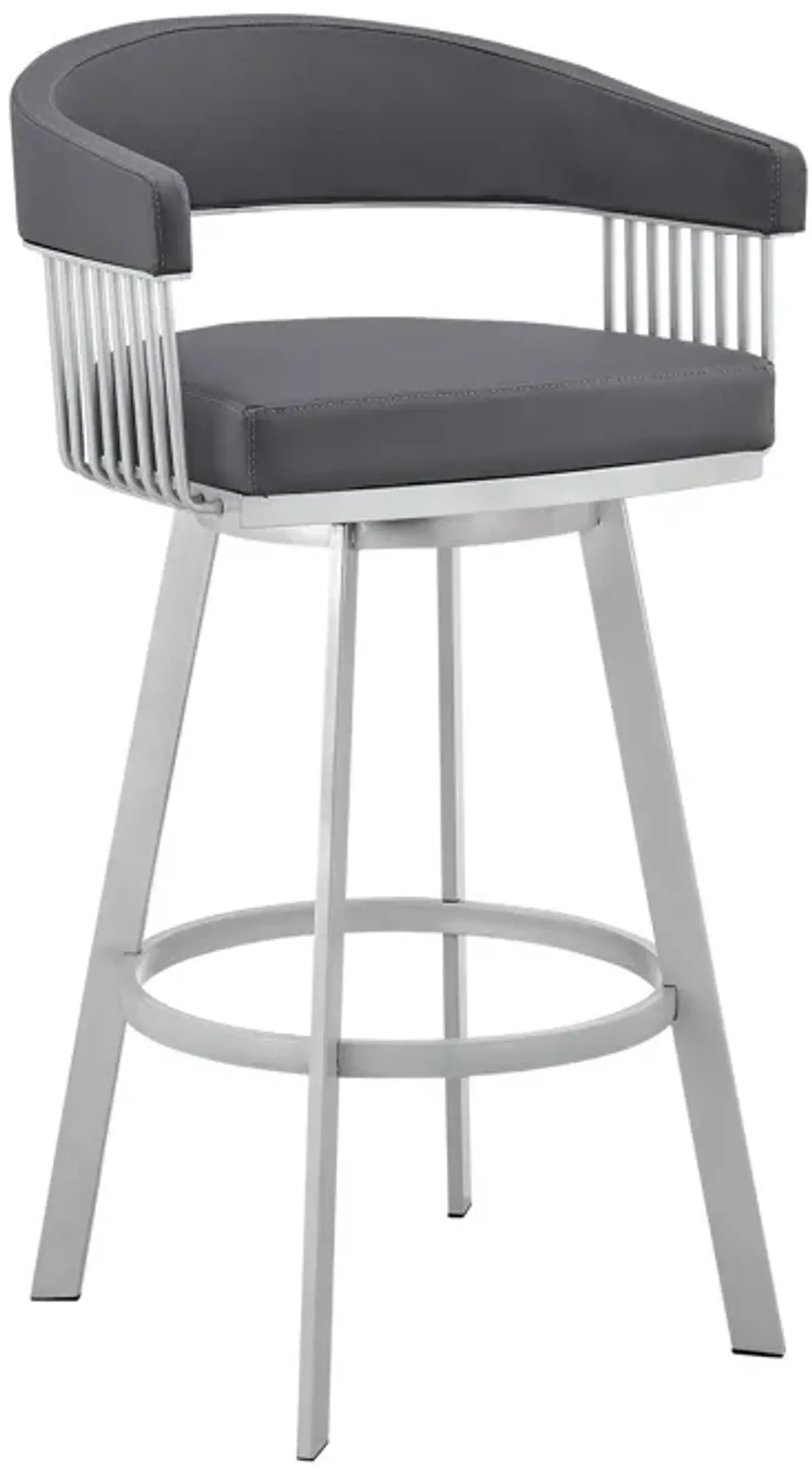 Swivel Low Back Counter Height Bar Chair - Slate Gray