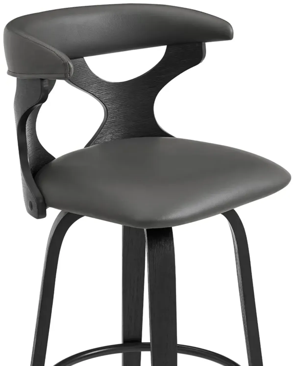 36" Swivel Counter Height Bar Chair - Gray / Black