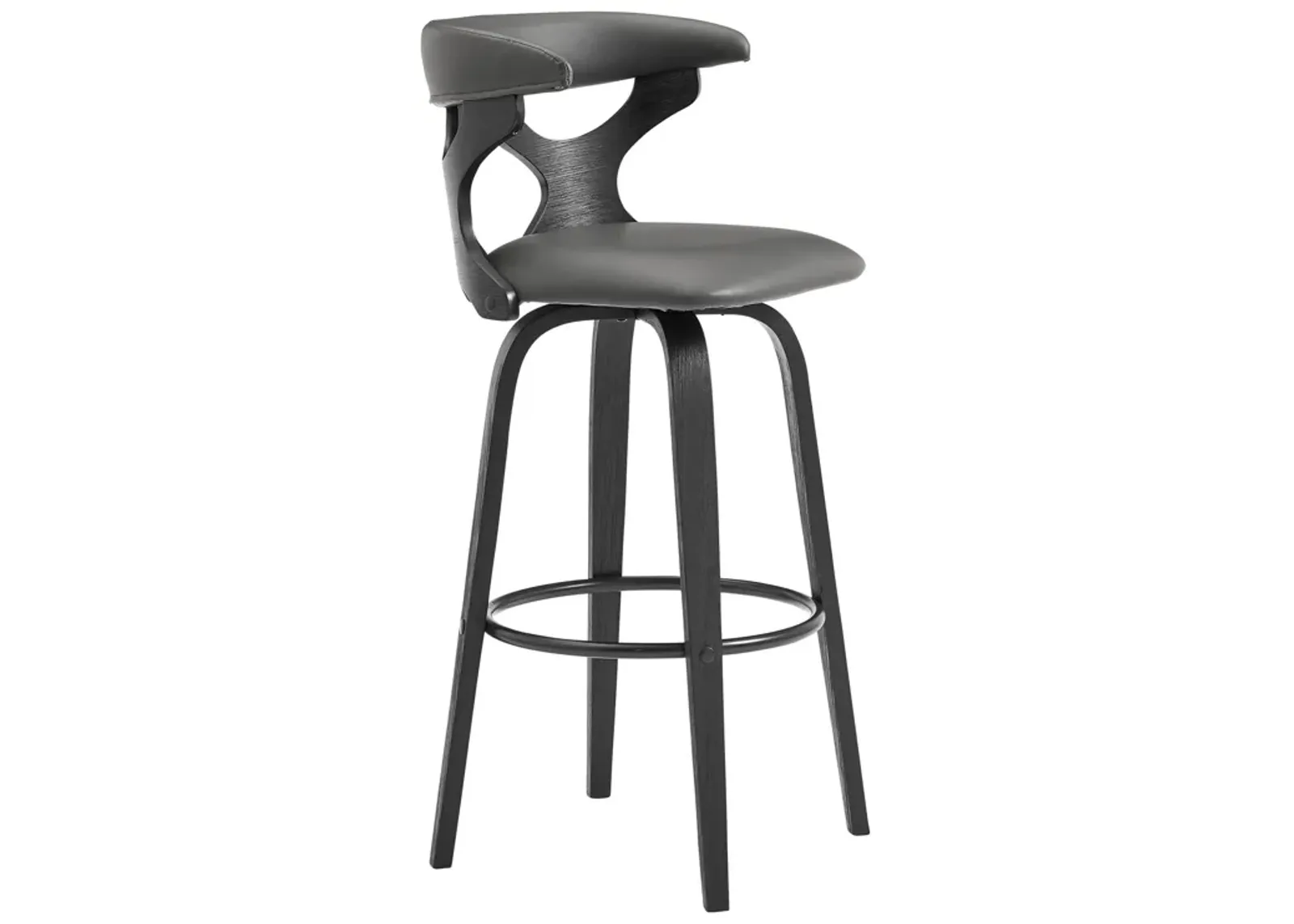 36" Swivel Counter Height Bar Chair - Gray / Black