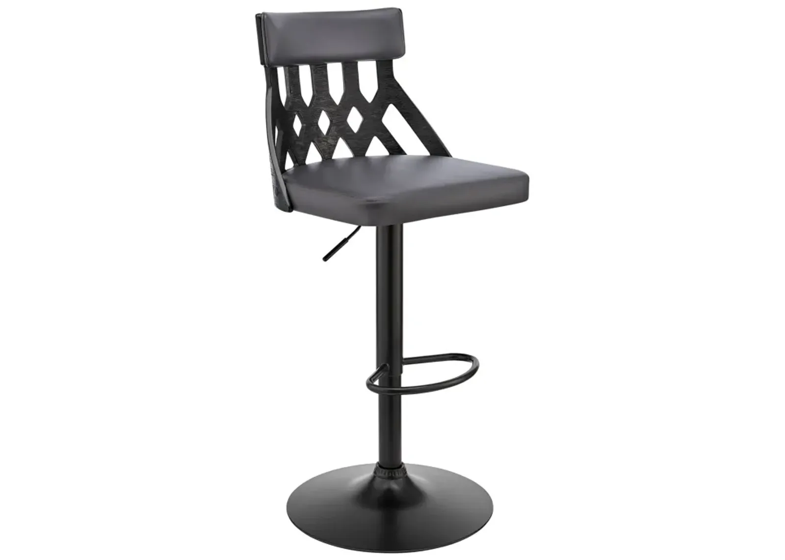 45" Swivel Adjustable Height Bar Chair - Gray / Black