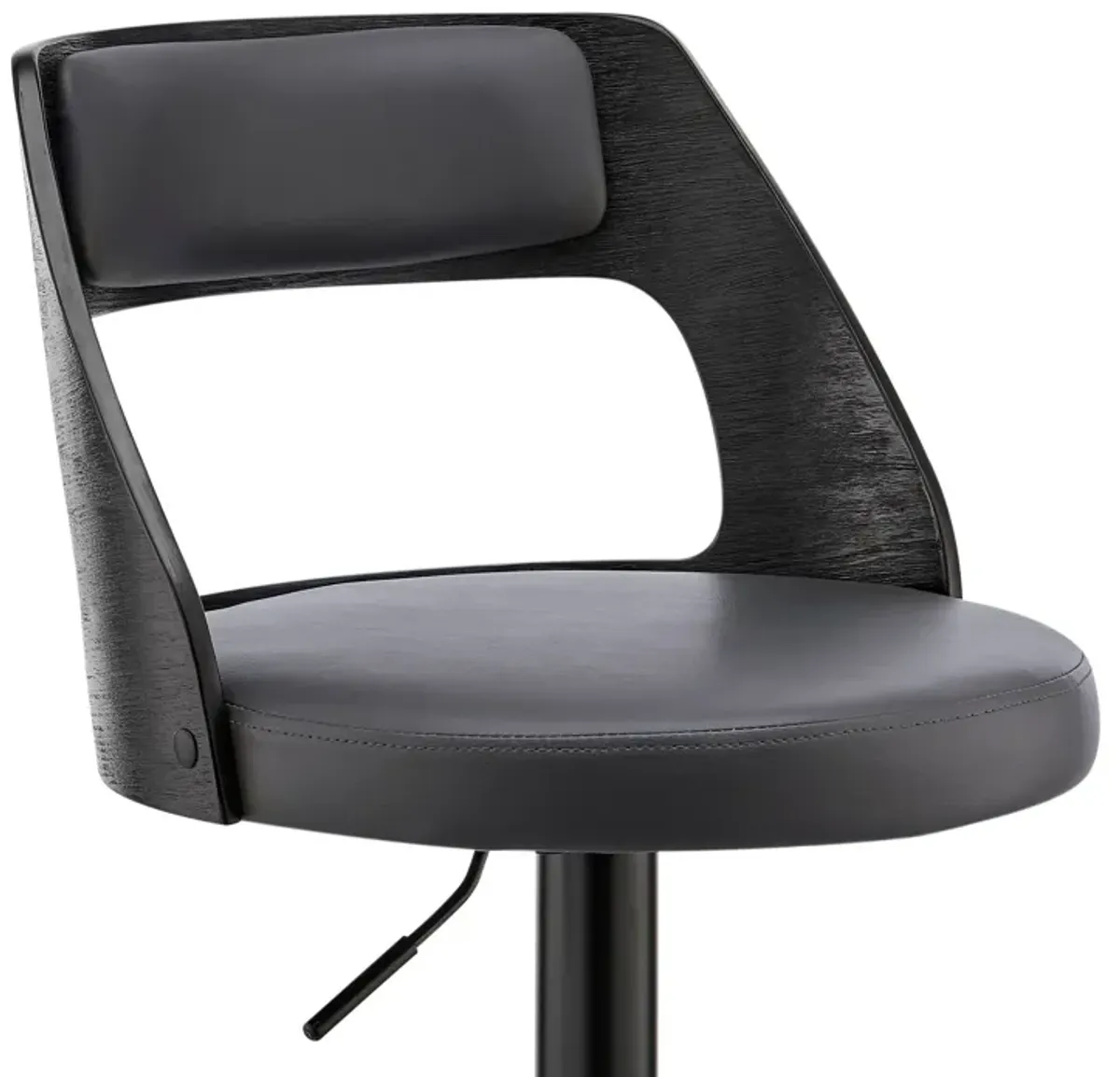 43" Swivel Adjustable Height Bar Chair - Gray / Black