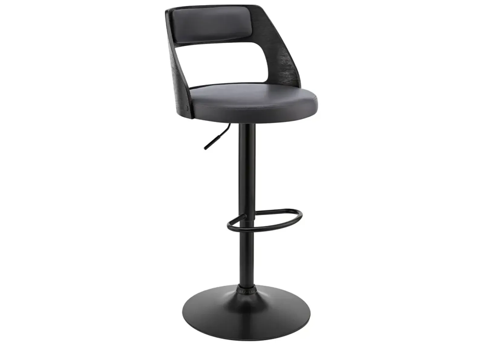 43" Swivel Adjustable Height Bar Chair - Gray / Black