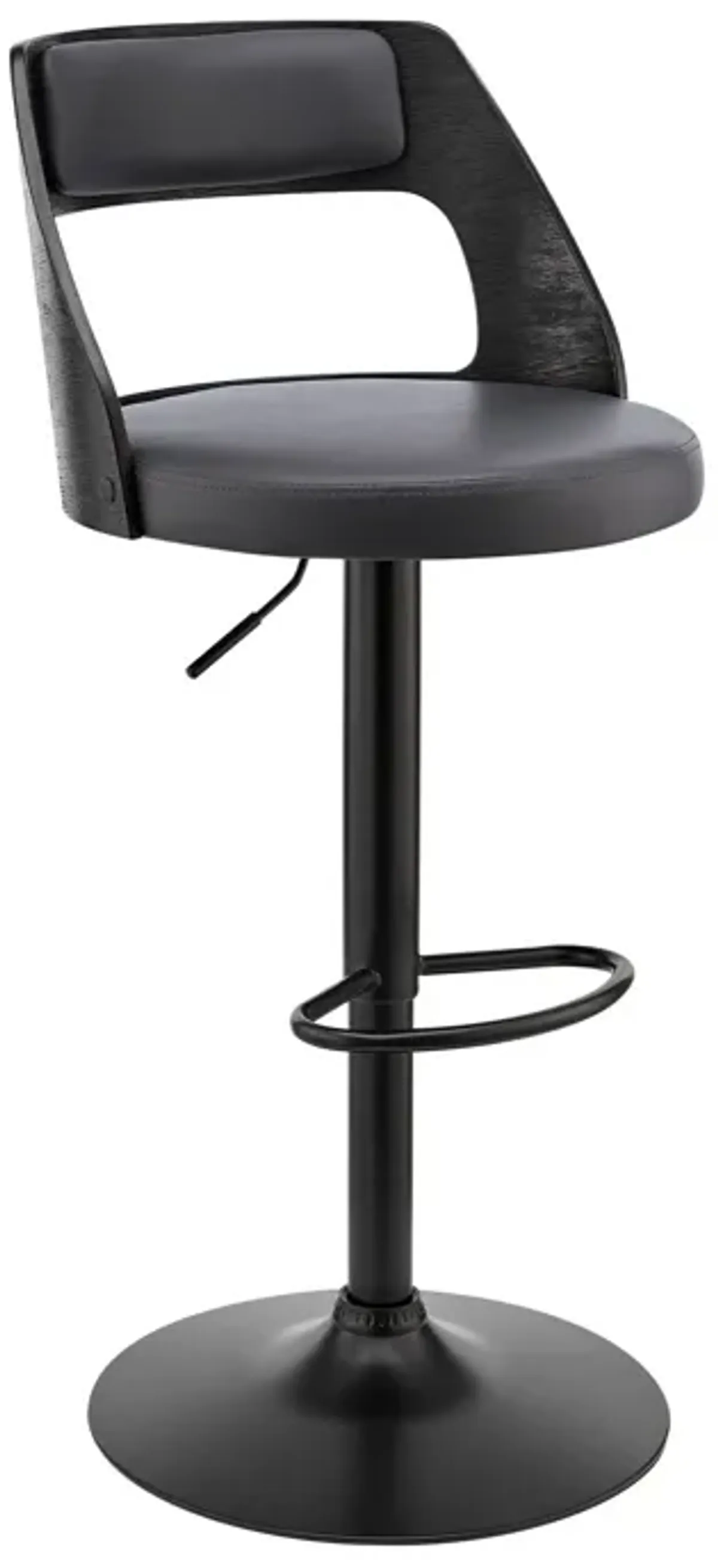 43" Swivel Adjustable Height Bar Chair - Gray / Black