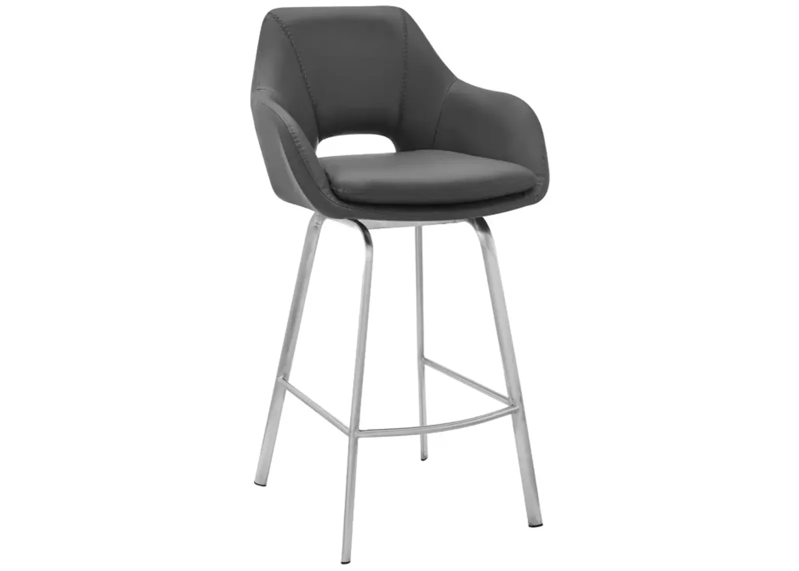 Swivel Low Back / Counter Height Bar Chair - Gray