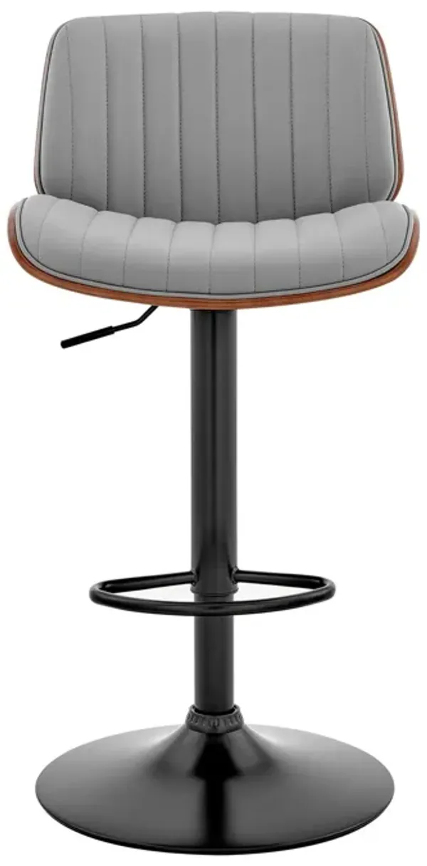 43" Swivel, Adjustable Height Bar Chair - Gray / Black