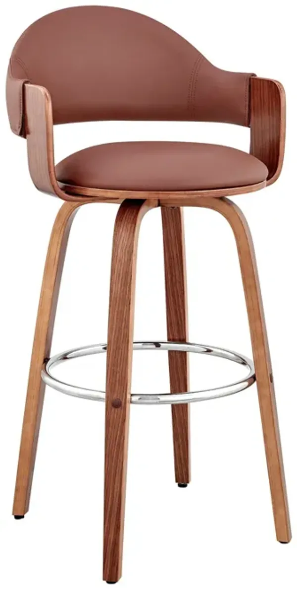 Swivel Low Back Bar Height Bar Chair - Brown