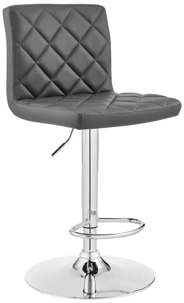 46" Swivel Low Back Adjustable Height Bar Chair - Gray / Silver