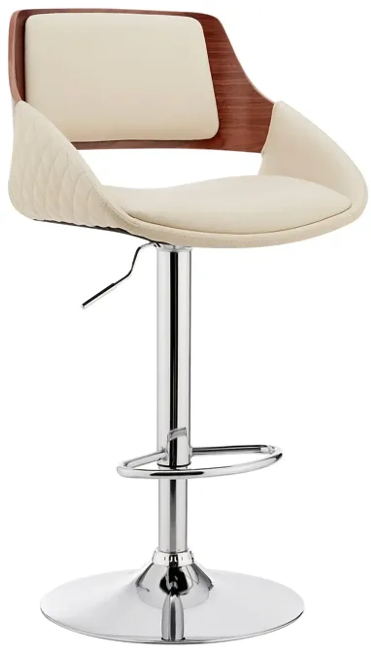 43" Swivel Low Back Adjustable Height Bar Chair - Cream