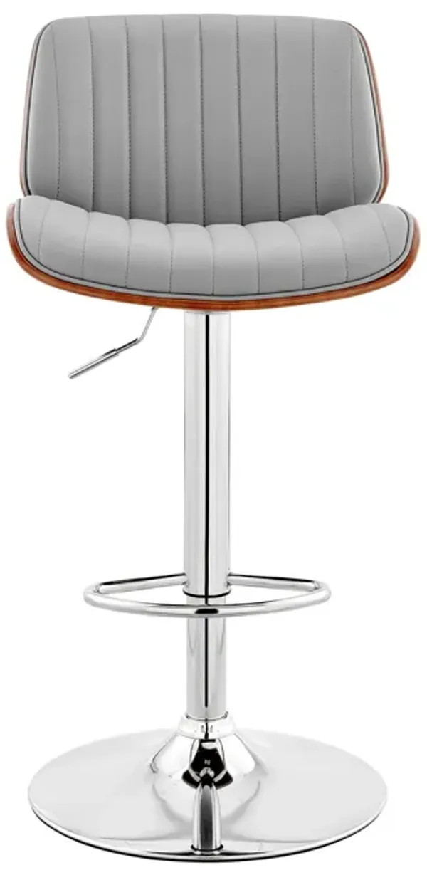 43" Swivel Adjustable Height Bar Chair - Gray