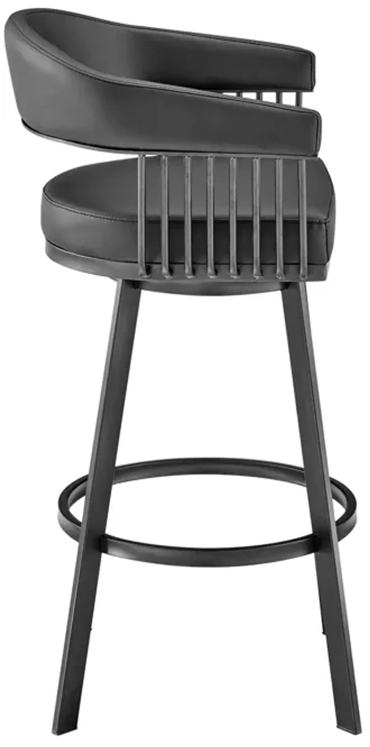 Swivel Low Back Bar Height Bar Chair - Black