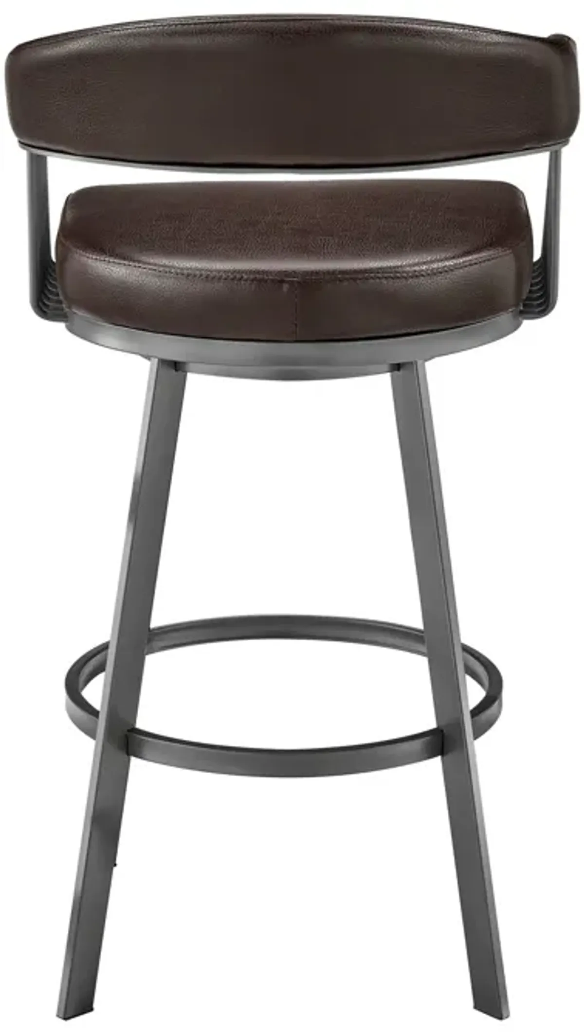 Swivel Low Back Counter Height Bar Chair - Chocolate And Gray