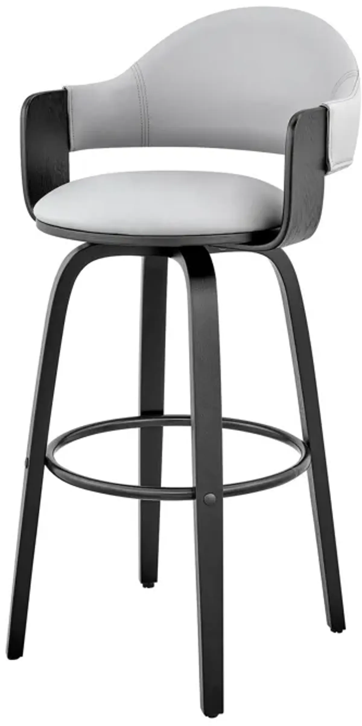 Swivel Low Back, Bar Height Bar Chair - Gray / Black