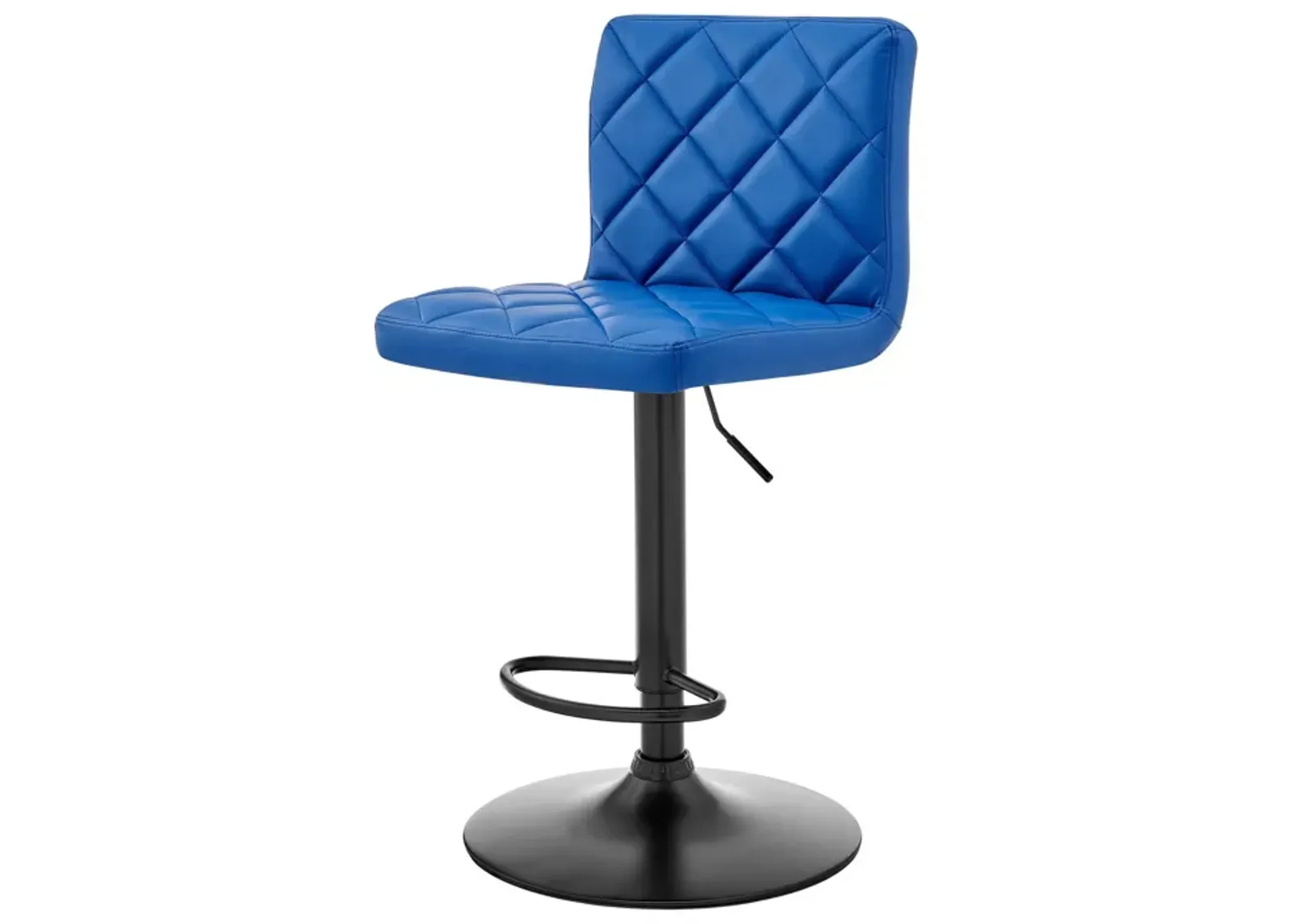 Swivel Low Back Adjustable Height Bar Chair - Blue / Black