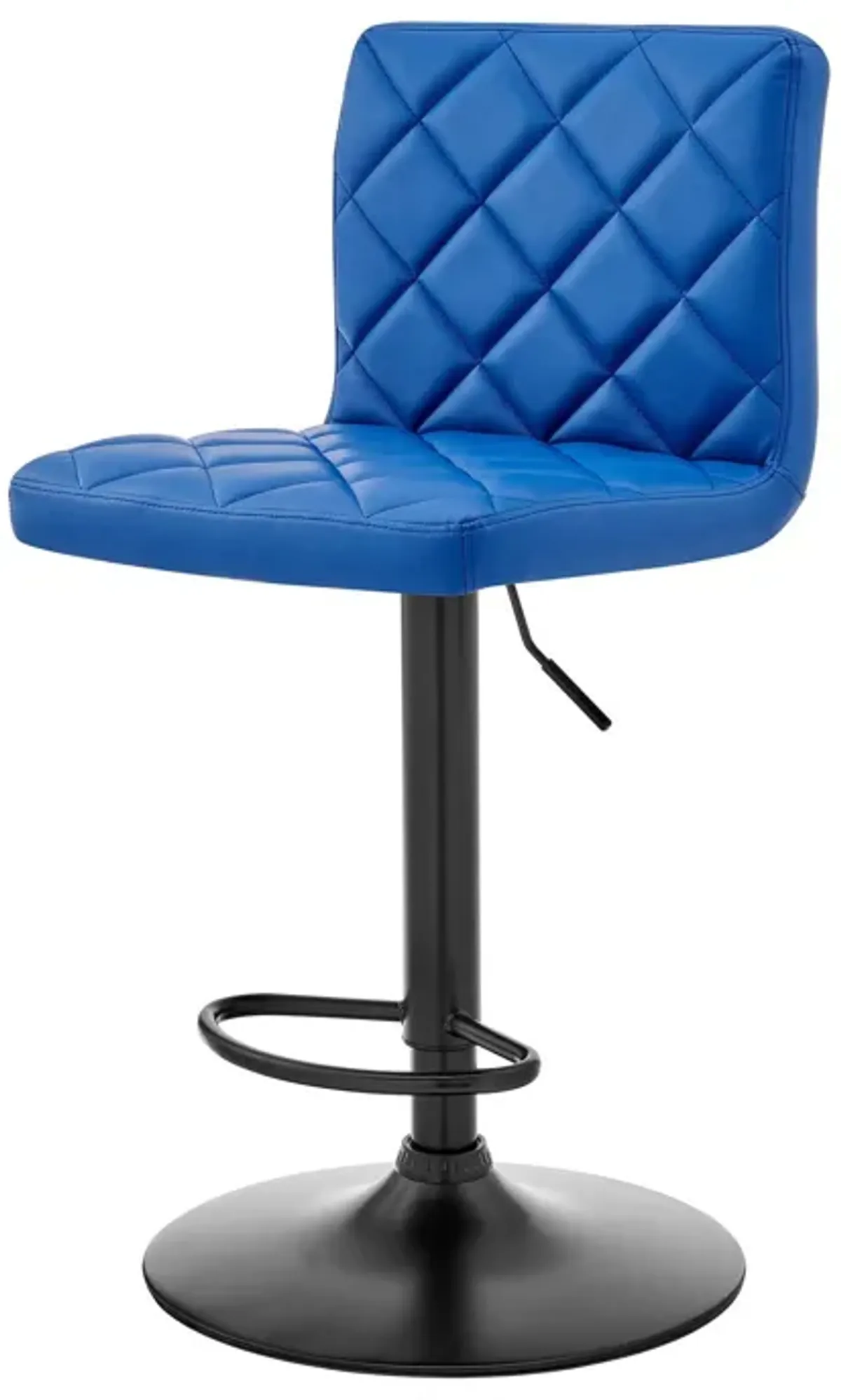 Swivel Low Back Adjustable Height Bar Chair - Blue / Black