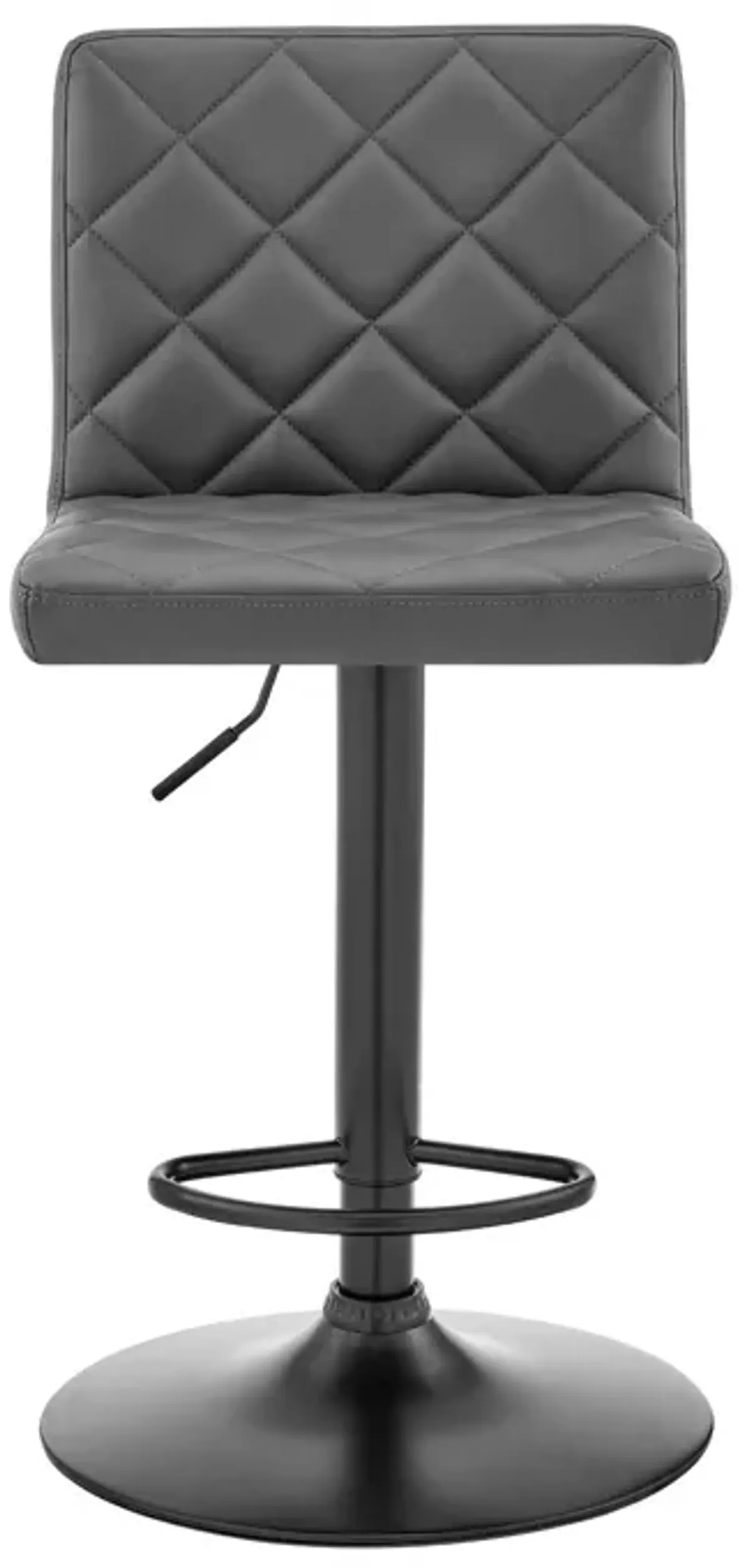 46" Swivel Low Back Adjustable Height Bar Chair - Gray / Black